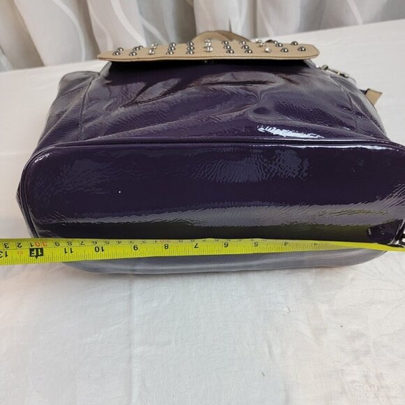 Grace Adele Patent Leather Purse with Clutch, Cosmetic Pouch, Shoulder Strap - Picture 9 of 12